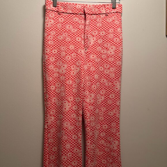 Flare Pink Floral Pants - Picture 4 of 8